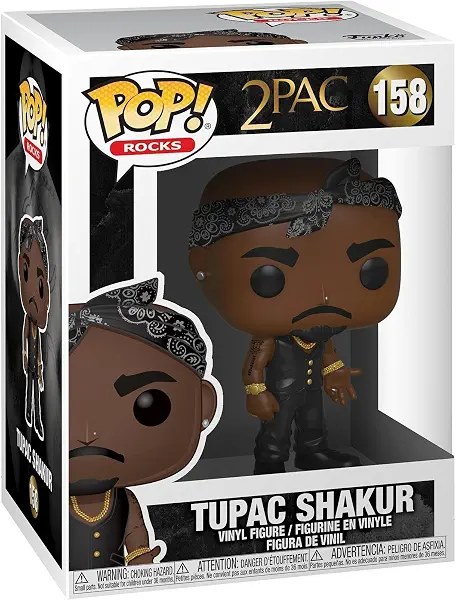 سعر ومواصفات مجسم دمية من فانكو بوب! الموسيقى: مغني الراب توباك شاكور (2PAC) بسترة مع باندانا روكس، فينيل، متعدد الألوان (B07W59KLW7) على Amazon EG