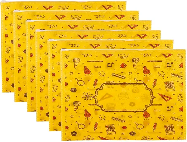 سعر ومواصفات مجلد من القماش مقاس A4 وأبعاد 33×43 سم مع مجرى بسوستة، 6 قطع، لون أصفر، موديل A4-17333 (B0DCTZ24QZ) على Amazon EG