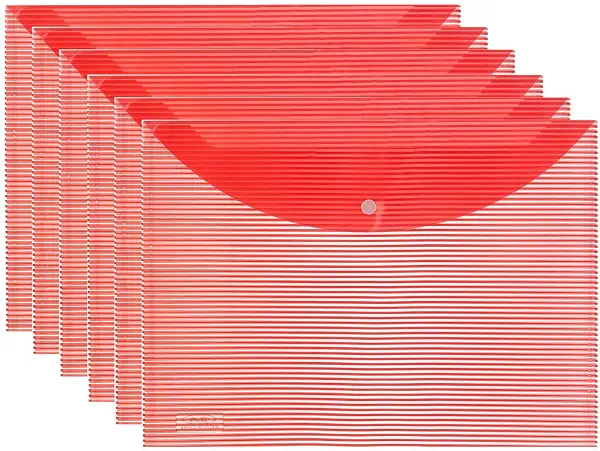 سعر ومواصفات مجلد ورق بلاستيك 18 ميكرون مع مشابك FC-18A من ثري ايه، 26 سم × 35 سم، 6 قطع، أحمر (B0DCTYZH3P) على Amazon EG