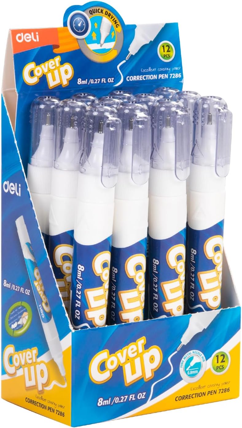 سعر ومواصفات مجموعة قلم تصحيح مدرسي E7286 من ديلي، سعة 8 مل - 12 قطعة (B0FN4CP6M7) على Amazon EG