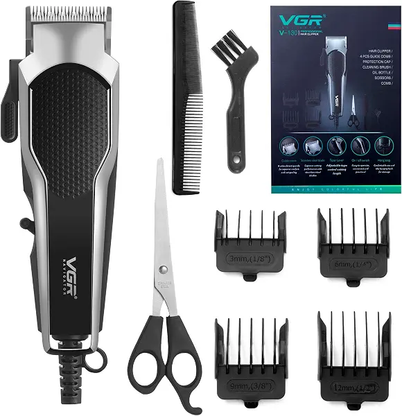 سعر ومواصفات مجموعة ماكينات حلاقة VGR V-130 بشفرة قابلة للتعديل للرجال (أسود) (B089K35DH5) على Amazon EG