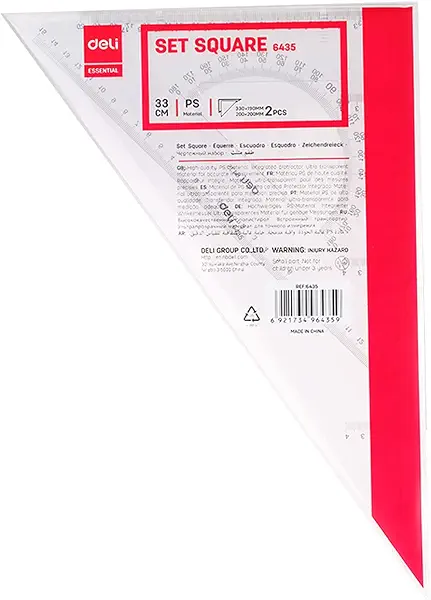 سعر ومواصفات مجموعة مساطر مثلثة من ديلي - قطعتين، موديل 6435 (B01FZ0WO7G) على Amazon EG