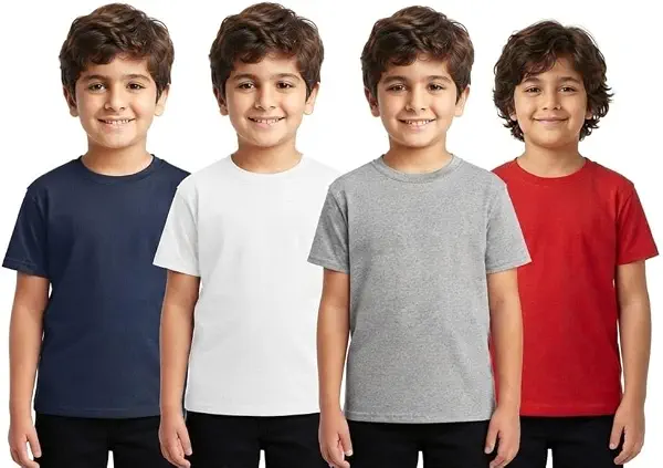 سعر ومواصفات Red Circle مجموعة من 4 تيشرت نصف كم سادة للاطفال من الجنسين من ريد سيركل بلون سادة من 4 قطع (B0HGBGXHBY) على Amazon EG