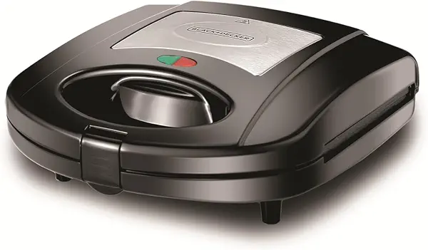 سعر ومواصفات محضرة ساندويتش من بلاك آند ديكر موديل TS2130-B5، بتصميم عصري، مصنوعة من المعدن مع طلاء غير لاصق، باللون الأسود، قدرة 1.4 كيلوواط، مع نظام قفل سهل (B0CHK4WDDG) على Amazon EG