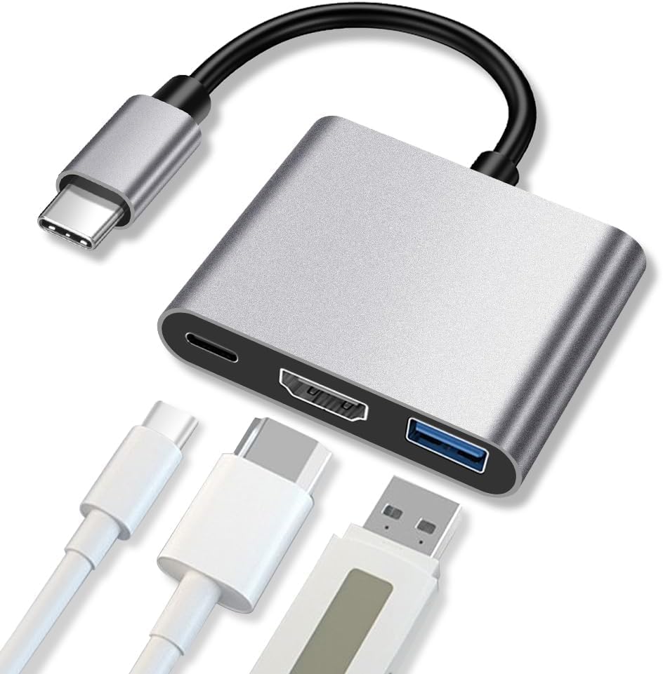 سعر ومواصفات محول HDMI USB-C من سيركل ام، تصميم 3 في 1 مع مخرج 4K عند 30 هرتز، USB 3.0، شحن سريع 100 وات، توافق عالمي مع الأجهزة (B0FXGTP2ZF) على Amazon EG