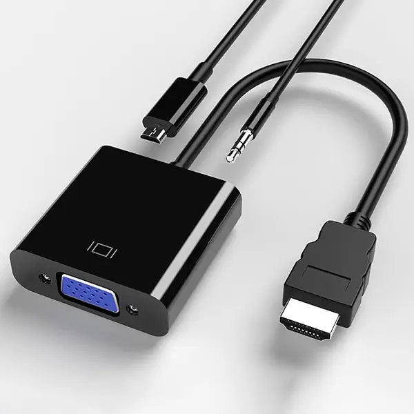 سعر ومواصفات محول HDMI VGA 1080P، محول HDMI الى VGA مع منفذ صوت 3.5 ملم ومصدر طاقة USB للكمبيوتر واللابتوب وأجهزة العرض HD وغيرها (B0CZJGHBJK) على Amazon EG