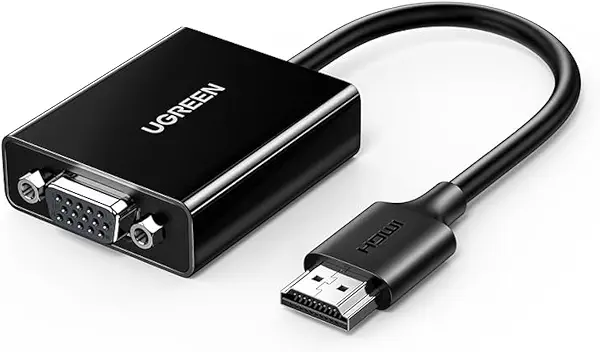 سعر ومواصفات محوّل HDMI إلى VGA (بدون صوت) مع منفذ طاقة من يوجرين – مخرج فيديو بدقة 1080p، موصل HDMI إلى VGA، بمنفذ طاقة Micro USB مدمج للشاشات وأجهزة العرض واللابتوب وغيرها (B0CL9WCCVB) على Amazon EG