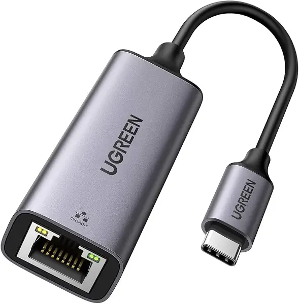 سعر ومواصفات محول USB C نوع الى ايثرنت، جيجا ار جيه 45 لشبكة سلكي ثاندربولت 3 وشبكة محلية LAN، متوافق مع ماك بوك وسيرفس برو واي باد 2021 وسويتش وPS5 وXPS15 و13 وجالاكسي تاب من يوجرين (50737)، رمادي (B09TFXVZ3Z) على Amazon EG