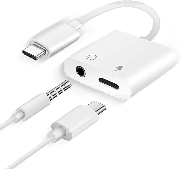 سعر ومواصفات محول شحن USB نوع سي إلى منفذ سماعة رأس 3.5 ملم ومنفذ بي دي، موزع صوت 2 في 1 مع شريحة صوت عالية الدقة، يدعم الشحن السريع بقوة 60 وات مع ميكروفون وإمكانية التحكم في المكالمات للهواتف والتابلت واللابتوب (B0GZWQNZSS) على Amazon EG