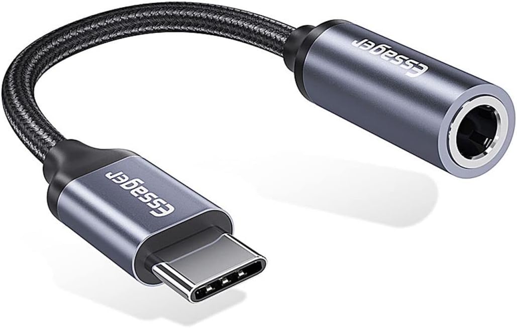 سعر ومواصفات محول صوت USB نوع C إلى 3.5 ملم من ايساجرمحول مقبس سماعة أذن أنثى رقمي متوافق مع الأجهزة النوع سي رمادي (B0C6BK1FSW) على Amazon EG