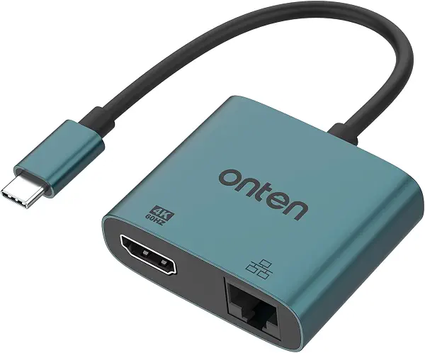 سعر ومواصفات محول فيديو UC288 USB-C الى HDMI HD مع RJ45 (100 متر) من اونتين (B0DVZQW9Y7) على Amazon EG