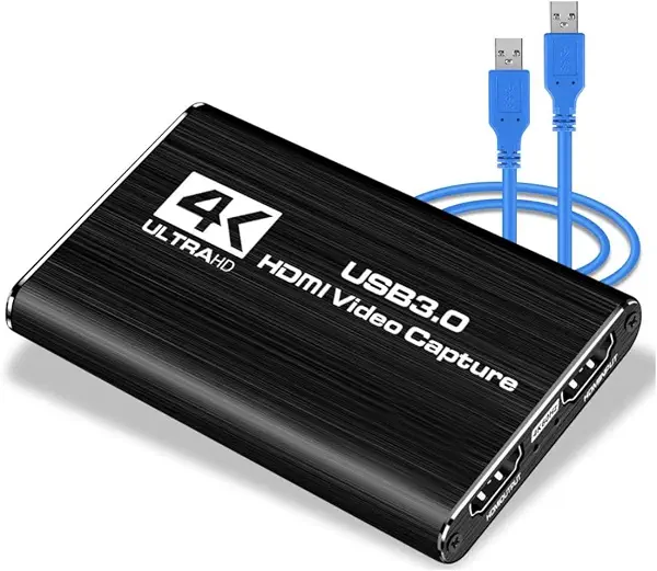 سعر ومواصفات محول فيديو محمول للصوت والفيديو، HDMI ومنفذ USB 3.0 و4K و1080 بيكسل و60 اطار في الثانية، لبث الالعاب والبث المباشر وتسجيل الفيديو (اسود) (B08Q86C71C) على Amazon EG