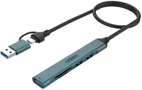 سعر ومواصفات محول متعدد المنافذ طراز UCA9705 USB-C/USB 3.0 ‏5 في 2 مع قارئ بطاقات SD/TF، مزود بـ3 منافذ USB لأجهزة اللاب توب وماك بوك والكمبيوتر والتابلت والموبايلات (B0H165F84D) على Amazon EG