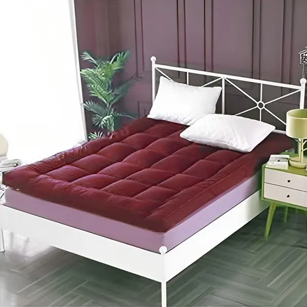 سعر ومواصفات مرتبة تطرية من طيبة مقاس 90 × 195 م، لون أحمر غامق (B0CM29MT2B) على Amazon EG