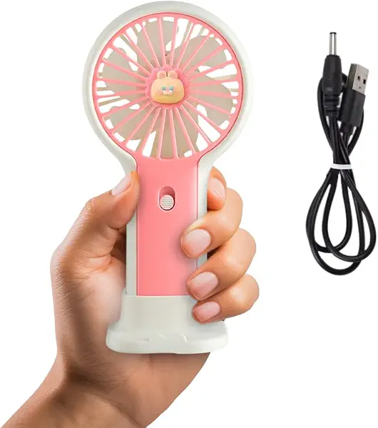 سعر ومواصفات مروحة يد صغيرة محمولة بمنفذ USB، عالية السرعة، مروحة صغيرة لسطح المكتب - طاقة 1.5 واط، وضع سرعة واحدة، محمولة مع حامل من هانسو، DD 5627 (وردي) (B0DCGJLP1Q) على Amazon EG