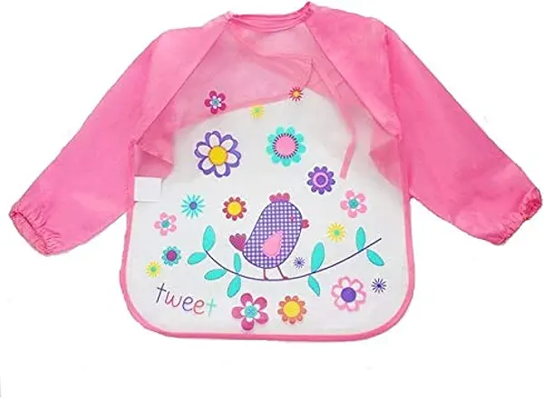 سعر ومواصفات مريلة اطفال مع اكمام برسومات كرتونية -زهري (B091D71T2B) على Amazon EG