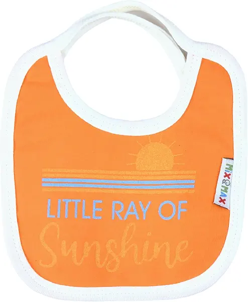 سعر ومواصفات مريلة قطن مطبوعة بعبارة Little Ray Of Sunshine للجنسين من ميكس آند ماكس - برتقالي وأبيض (B0CTHR6J26) على Amazon EG