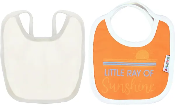 سعر ومواصفات مريلة قطن مطبوعة بعبارة Little Ray Of Sunshine للجنسين من ميكس اند ماكس - برتقالي وأبيض (B0FLCK1RCN) على Amazon EG