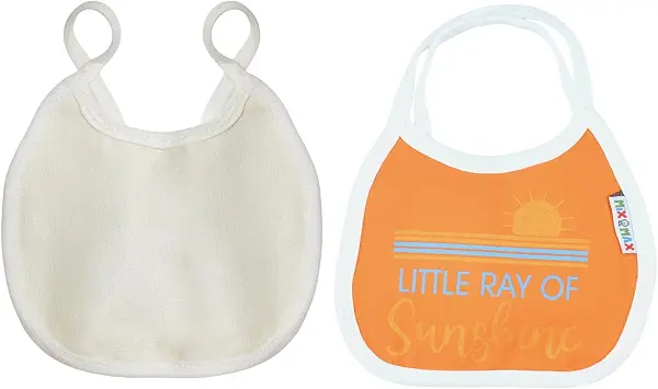 سعر ومواصفات مريلة قطن مطبوعة بعبارة Little Ray Of Sunshine للجنسين من ميكس اند ماكس - برتقالي وأبيض (B0FLDC1L9J) على Amazon EG