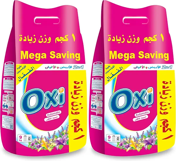 سعر ومواصفات مسحوق غسيل ملابس برائحة اللافندر من اوكسي، 8 كيلوجرام + 1 كيلوجرام (عبوة من 2 قطعة) (B0FKKQVZ8F) على Amazon EG
