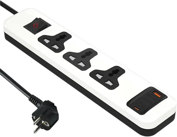 سعر ومواصفات مشترك كهربائي من 3 منافذ بملائمة عالمية من اي لوك (لون أبيض، USB-C وUSB-A) (B0G2KN61RZ) على Amazon EG