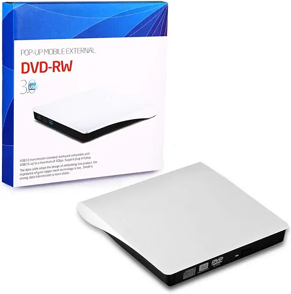سعر ومواصفات مشغل اقراص دي في دي خارجي USB 3.0 خارجي سي دي/ دي في دي ار دبليو (B091J4Y9KH) على Amazon EG