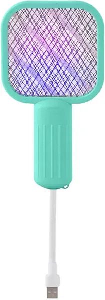سعر ومواصفات مصباح قاتل البعوض الصغير – جهاز 2 في 1 قابل لإعادة الشحن عبر USB، مضرب كهربائي متنقل لقتل الحشرات بزاوية قابلة للتعديل ومصيدة للاستخدام الداخلي والخارجي للقضاء على الذباب والهاموش والبعوض (أخضر) (B0F9VLWNGY) على Amazon EG