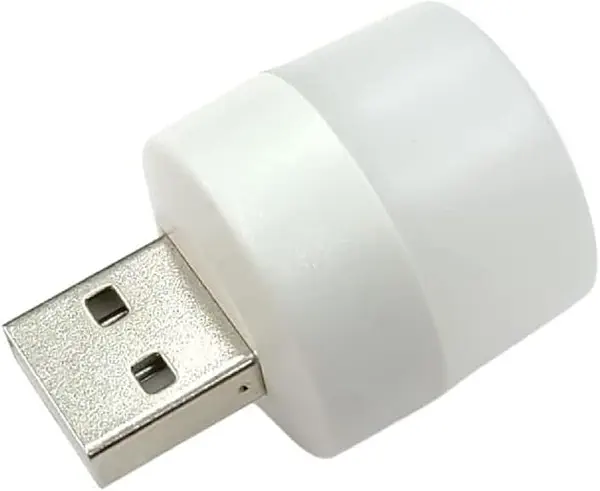 سعر ومواصفات مصباح ليد ليلي صغير موفر للطاقة بمنفذ USB للقراءة والمكتب واللاب توب بتصميم دائري، لون أبيض (B0CQYSLDPR) على Amazon EG