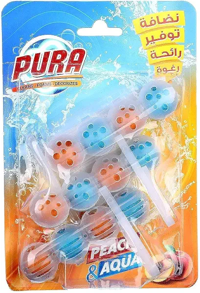 سعر ومواصفات معطر للتواليت من بيورا، 3 قطع - خوخ (B08X6JRBZQ) على Amazon EG