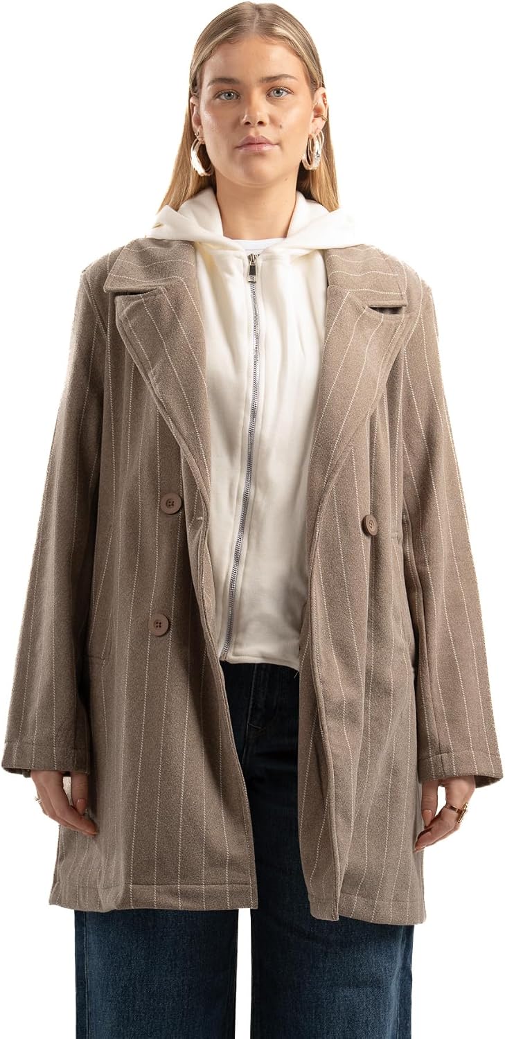 سعر ومواصفات معطف صوف مخطط للنساء من أستك (B0G2SZ7YNQ) على Amazon EG