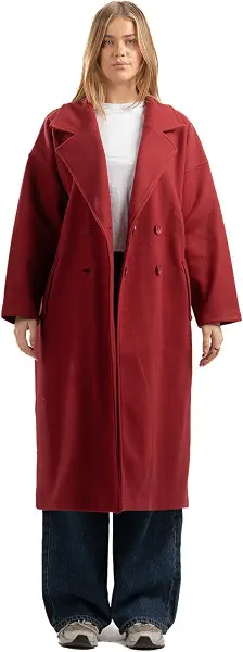 سعر ومواصفات معطف كبير الحجم من مزيج الصوف للنساء من أستك (B0G2T1SYT2) على Amazon EG