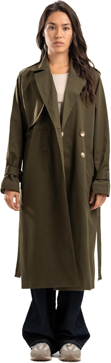 سعر ومواصفات معطف مطر طويل للنساء من استك (B0G65QKNY5) على Amazon EG
