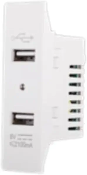 سعر ومواصفات مقبس شاحن USB مزدوج مع مفتاح NUV 80 907 من ساس الكتريك، لون أبيض (B0D2BJLFVT) على Amazon EG
