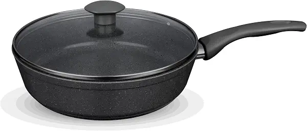 سعر ومواصفات مقلاة توب شيف جرانيت مقاس 30 مع غطاء زجاجي أسود (B0B889VFNJ) على Amazon EG