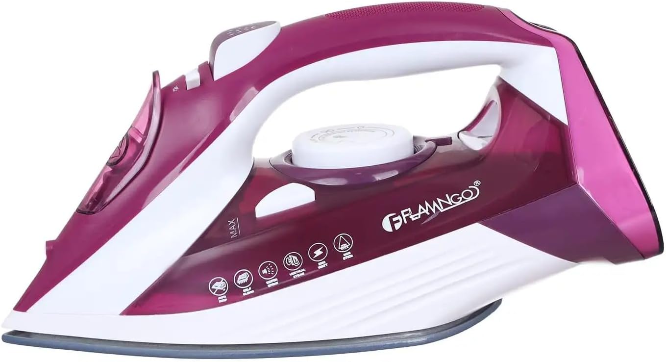 سعر ومواصفات مكواة بخار للملابس 2600 واط من فلامنجو (B0DB1JF925) على Amazon EG