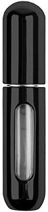 سعر ومواصفات 5 مل زجاجة رذاذ عطر صغيرة محمولة قابلة لإعادة الملء للخارج (أسود) (B091JFSSP6) على Amazon EG