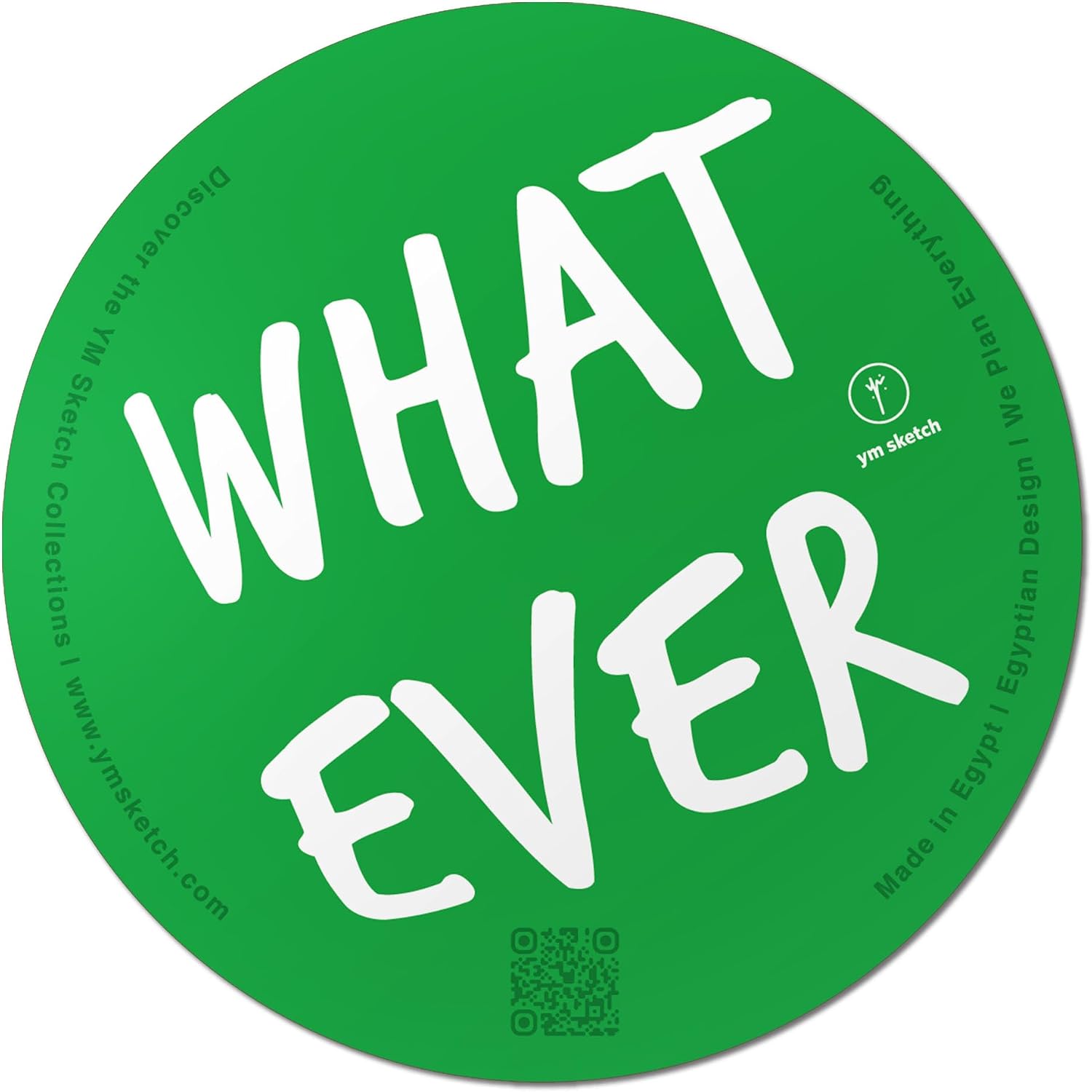 سعر ومواصفات ملصق فينيل دائري بتصميم عبارة «Whatever» مناسب للاب توب والسيارة والثلاجة والمكتب بتصميم جمالي بسيط ومتين ولا يترك أي بقايا بعد الإزالة للبالغين والفنانين وأجواء العمل المكتبية من واي ام سكيتش، 10 سم (B0F365S6MP) على Amazon EG