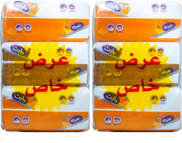 سعر ومواصفات مناديل 550 قطعة من رايت، 6 عبوات - قد تختلف العبوة (B0FL9W55CC) على Amazon EG