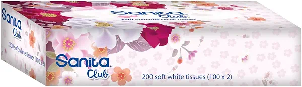 سعر ومواصفات مناديل الوجه من سانيتا كلوب - ابيض، 200 قطعة (B08ZNTMQX6) على Amazon EG