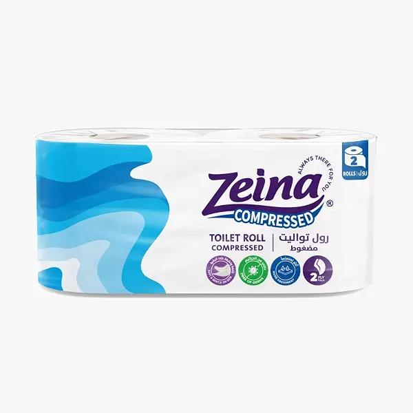 سعر ومواصفات مناديل تواليت مضغوطة من زينا، قطعتين، ازرق (B08WJNL4CC) على Amazon EG
