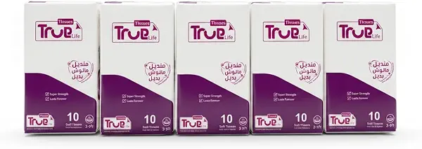 سعر ومواصفات مناديل جيب بيضاء من ترو لايف، عبوة من 10 قطع (B0FT13XPMB) على Amazon EG