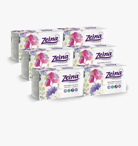 سعر ومواصفات مناديل للوجه 6 اكياس × 400 منديل من زينة (B0BYZVWMPF) على Amazon EG