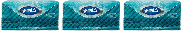 سعر ومواصفات مناديل للوجه من كلاسي - 550 منديل، 3 قطع (الوان متعددة) (B08WJMQD44) على Amazon EG