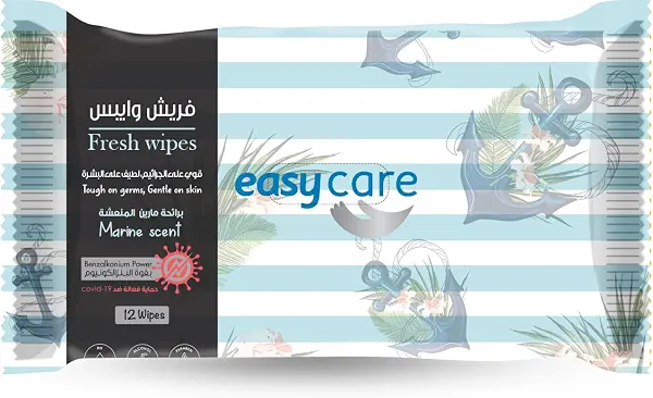 سعر ومواصفات مناديل مبللة ايزي كير بحجم الجيب، برائحة بحرية، 12 منديل (B0CKTRWQ37) على Amazon EG