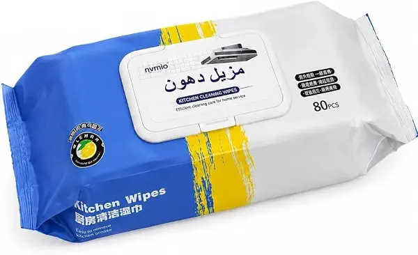 سعر ومواصفات مناديل مبللة لإزالة الدهون من المطبخ، 80 قطعة، 10×20 سم (B0HCZBS86N) على Amazon EG