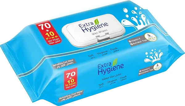 سعر ومواصفات مناديل مبللة منعشة بالماء البارد من هايجين - 80 منديل (B08WJKY3PK) على Amazon EG