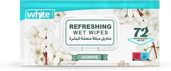 سعر ومواصفات مناديل مبللة منعشة وايت ياسمين 72 (B0HC3N8XCX) على Amazon EG
