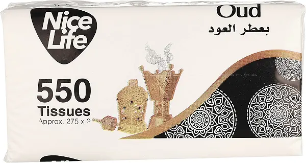 سعر ومواصفات مناديل ناعمة برائحة العود من نايس لايف، 550 منديل (B0994P7N4W) على Amazon EG