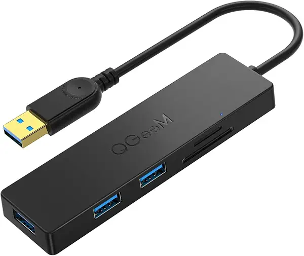 سعر ومواصفات موزع USB 3.0 متعدد المنافذ 5 في 1 للكمبيوتر واللاب توب من كيو جي اي ام (B0H8PLPZVH) على Amazon EG