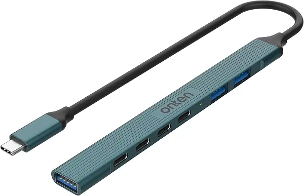 سعر ومواصفات موزع USB نوع C من اون تن، محول USB إلى USB نوع C، موزع USB نوع C إلى USB نوع C مع 7 منافذ USB نوع C إلى USB 3.0/2.0 لأجهزة ماك بوك برو وآي ماك إصدار 2021، مقسم USB نوع C (B0DJQQ5S1K) على Amazon EG
